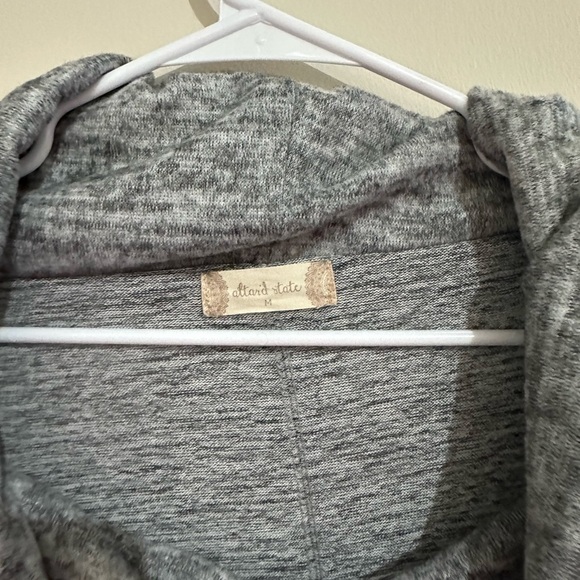 Altar’d State Medium Gray Cowl Neck Oversized Poncho Style Blouse - Picture 3 of 5